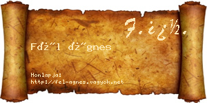 Fél Ágnes névjegykártya