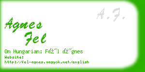 agnes fel business card